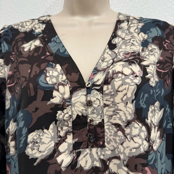 Walter Baker Floral Maxi Dress S Long Sleeve Puff Shoulder Slit Detail Kendall - Picture 5 of 14